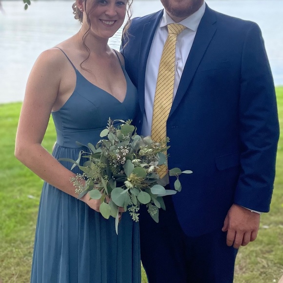 Azazie bridesmaid dress- color stormy - Picture 3 of 3